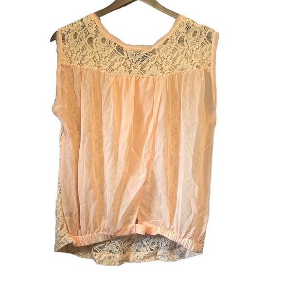 Jeans by Buffalo Peach‎ Lace Tank Top Sleeveless Casual Blouse - Picture 5 of 5